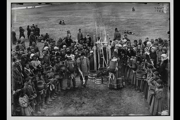 Yakut kumiss ceremony, 1902, in Sakhu Republic, northeastern Siberia