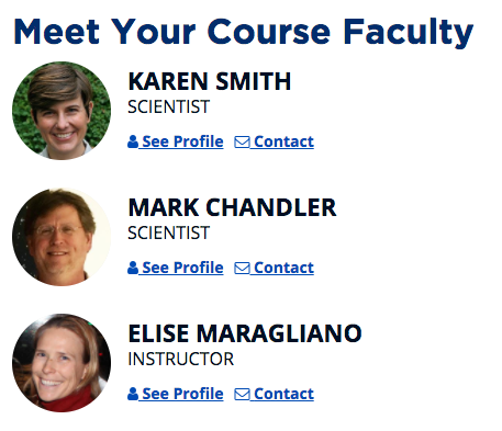 course faculty and scientist photos, profiles, and contact info