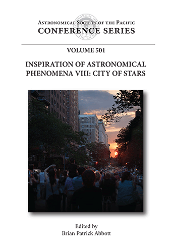 Cover of the Astronomical Society of the Pacific Conference Series, Volume 501 titled "inspiration of Astronomical Phenomena VIII: City of Stars."