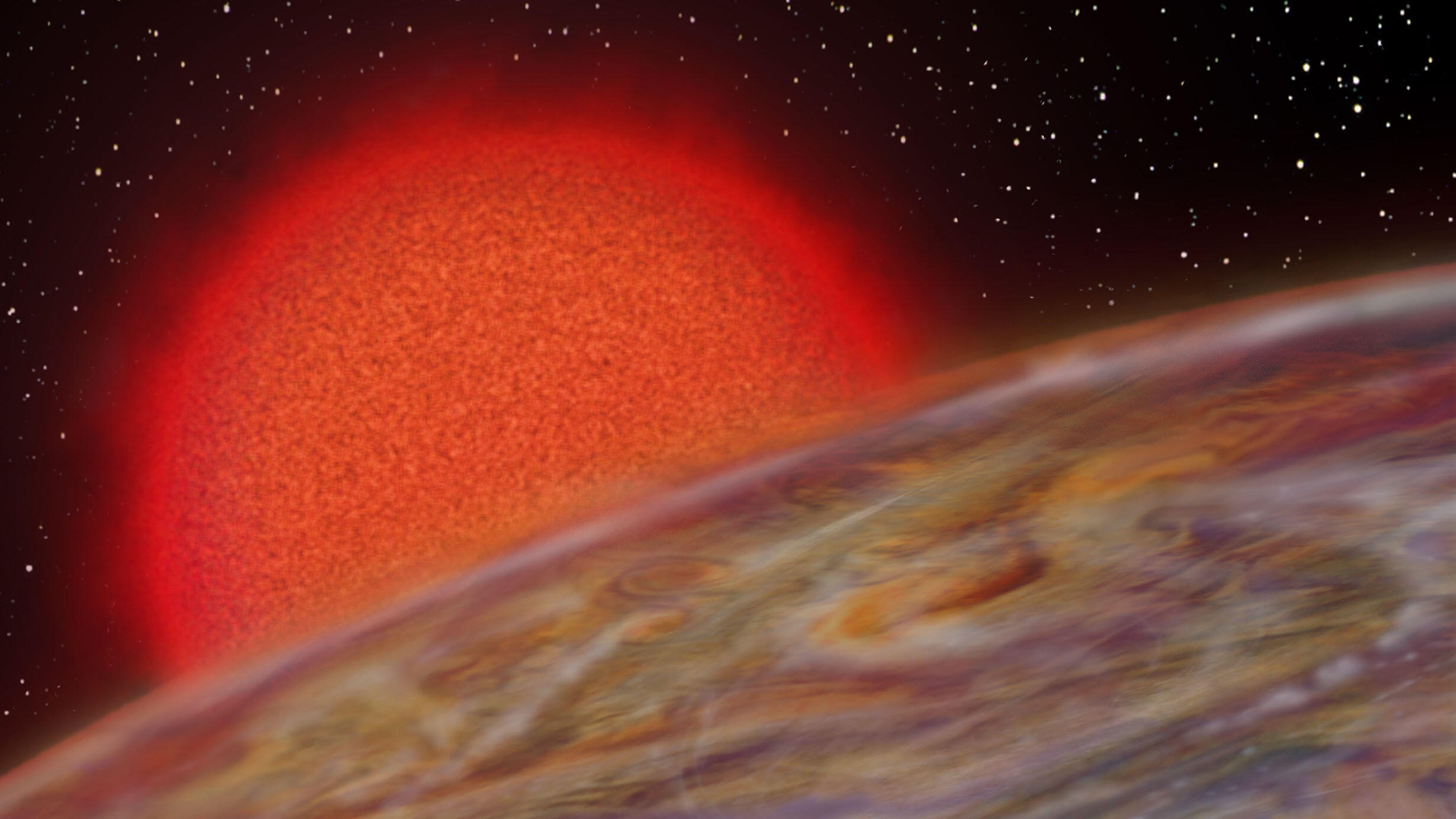 Gas giant planet, K2-132b, with a 9 day orbit, expands as its star evolves into a red giant.