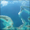aerial view of oceanic islands