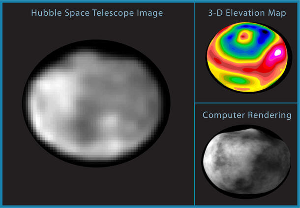 A Hubble Space Telescope image of the Vesta asteroid.