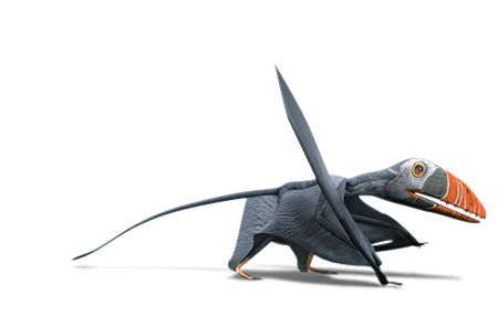 Animated image of a walking Dimorphodon.