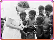 Margaret Mead interacting with children
