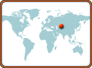 world map with red dot showing Kazakhstan