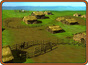 computer-generated image of the village