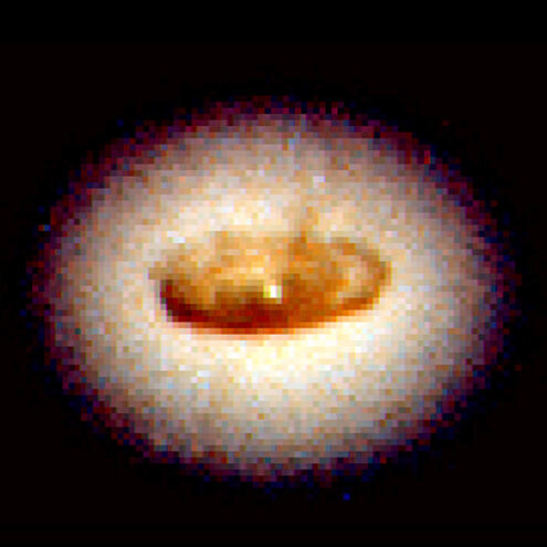 Black hole as seen by the Hubble telescope