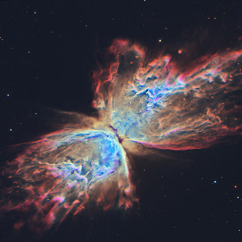 The butterfly nebula, a nebula shaped as the insect.