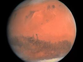 True-colour image of Mars seen by OSIRIS