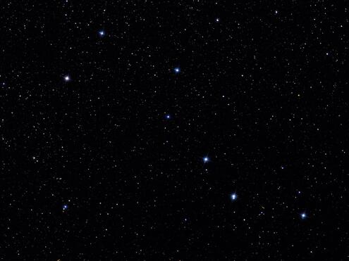 Night starry sky, big dipper