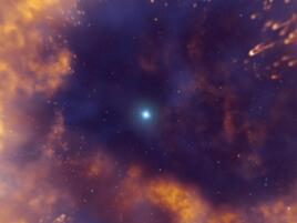 A white dwarf inside the Helix Nebula
