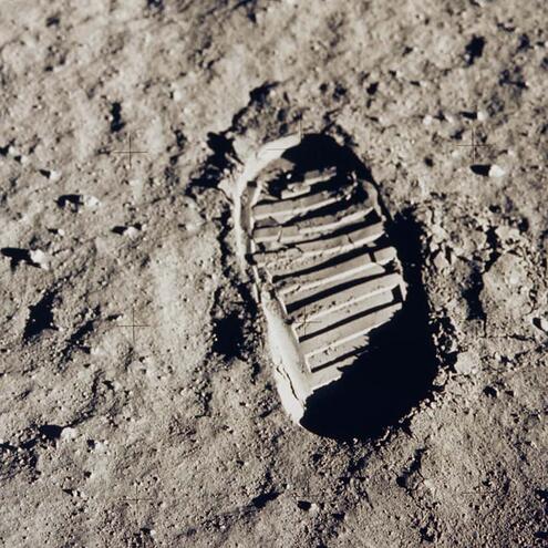 bootprint on the Moon