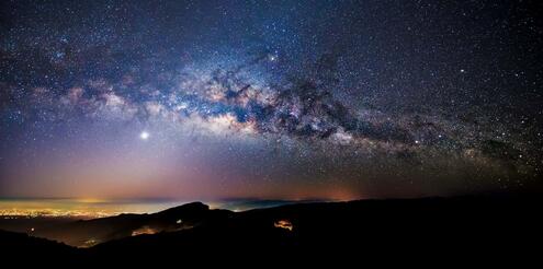 Milky Way across in the night sky