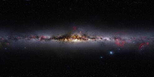 A visible light photo of the Milky Way galaxy.