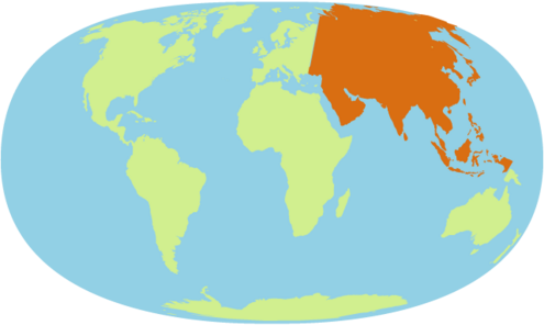 world mp with Asia highlighted