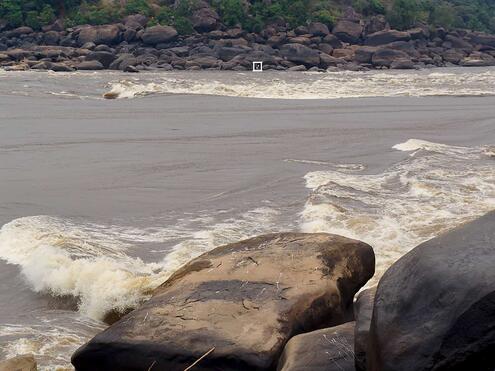Another view of the rapids of the Congo River
