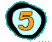 A graphic with the number 5 written in an illustrated, bordered circle.