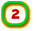 The number 2 surrounded by a brightly colored, rounded square outline with a shadow.
