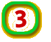 The number 3 surrounded by a brightly colored, rounded square outline with a shadow.