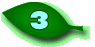 A graphic of an oval-shaped leaf containing the number three.