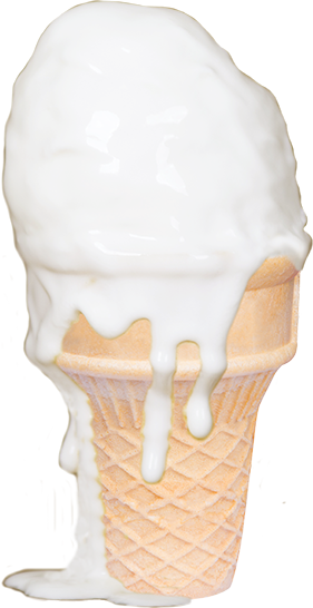 Visualization of melting ice cream cone.