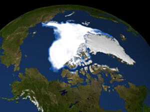 sea ice covering the Arctic as of 2007