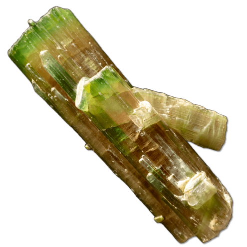 Long, green crystal