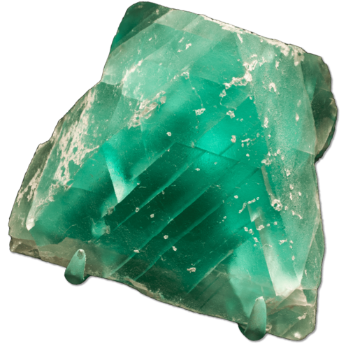 blue green smooth faceted mineral