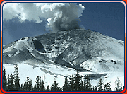View of Mt. St, Helens spewing smoke