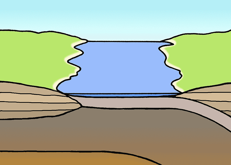 animation showing collision of tectonic plates and forming mountains