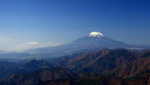 Mount Fuji seen from afar