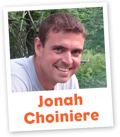 headshot of Jonah Choinere in polaroid frame