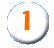 The number "1" in block text inside of a light-colored circle.