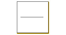 a square box with a horizontal line in the middle