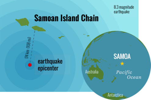 Map of Samoan Islands