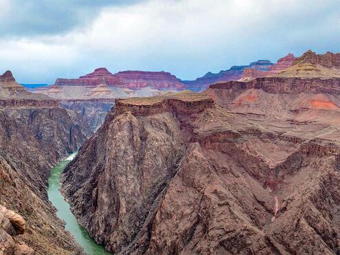 view of the Colorado River running through the Grand Canyon