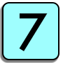 Graphic of number 7 in a brightly colored rectangle.
