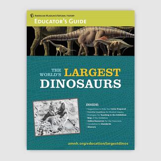 Cover of the Educator's Guide for "World's Largest Dinosaurs"