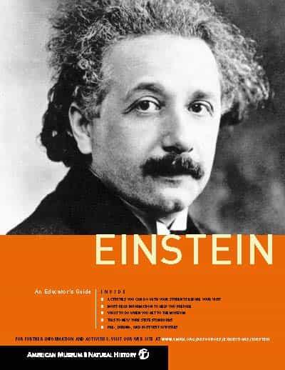Cover of Educator's Guide titled "Einstein" featuring a photograph of Albert Einstein.