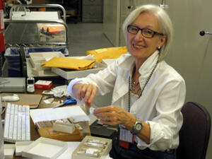 Linda Scalbom, volunteer, Invertebrate Paleontology