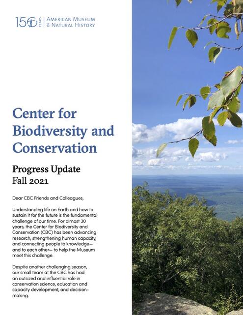 Cover page featuring a partial image of blue sky and green leaves in the foreground