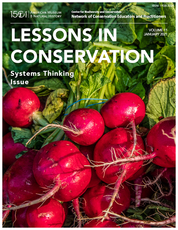 Bright red radishes with green leaves comprise the cover page of this volume of LinC