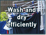 Wash and dry efficiently