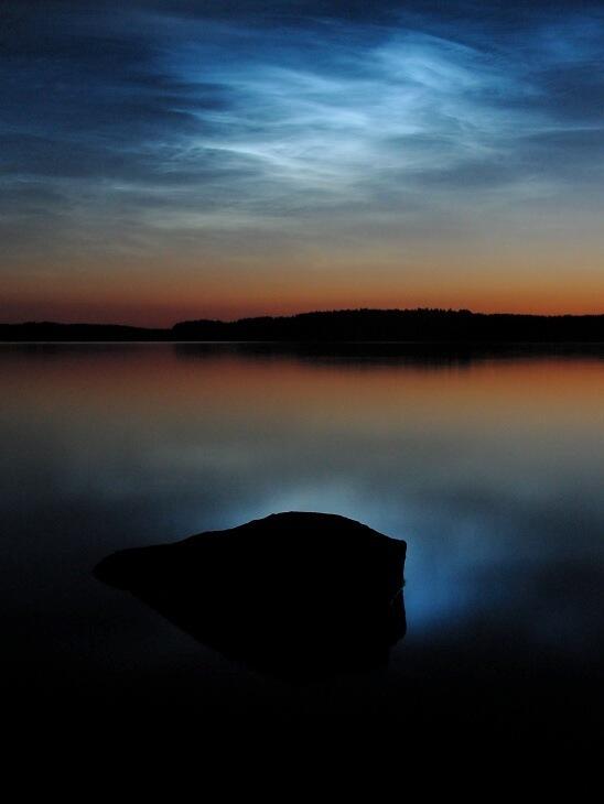 Noctilucent Clouds Over Lake Saimaa