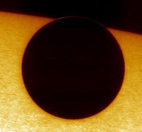 Venus on Sun's Edge During Transit