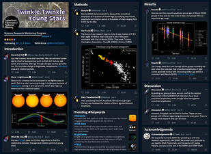Research poster titled "Twinkle Twinkle Little Stars."