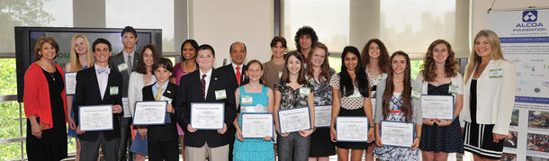 Photo of winners of the Museum's 2012 Young Naturalist Awards, a nationwide competition for students