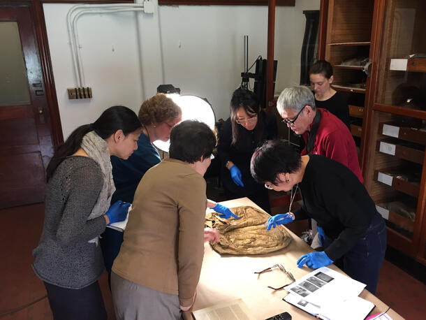 Examining objects from Siberian Collections at AMNH