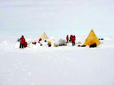 A camp in Antarctica