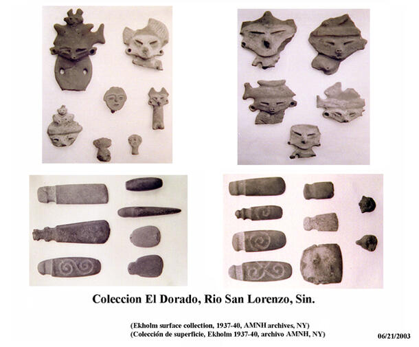 malacates (spindle whorls) and other items from prehispanic cultures in Soyopa, Sonora, Mexico.